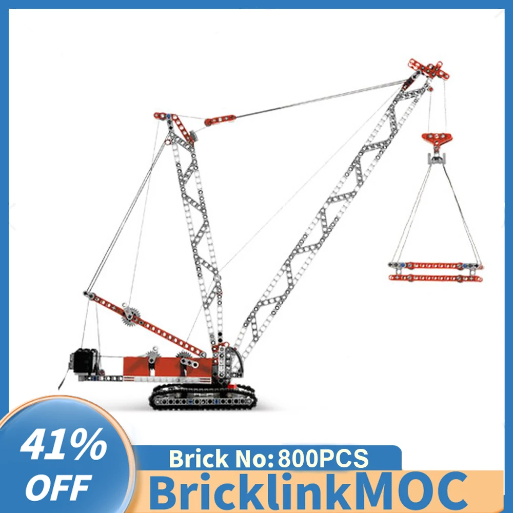 

NEW 800PCS MOC city Engineering Series crawler crane DIY creative ideas Children Toy birthday Gift Technology Blocks MOC-8288