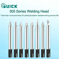 QUICK 303D Compatible Soldering Tip Set J/I/SK/B Type Nozzle & Knife Tips 0.8-4.2mm Diameter Lead-Free & Oxidation Resistant