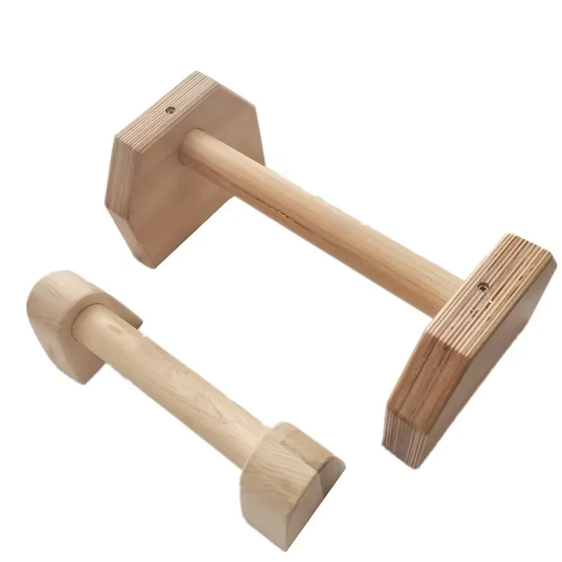 

Custom Indoor Gym Fitness Exercise Training Durable Wooden Push up Stands Bar
