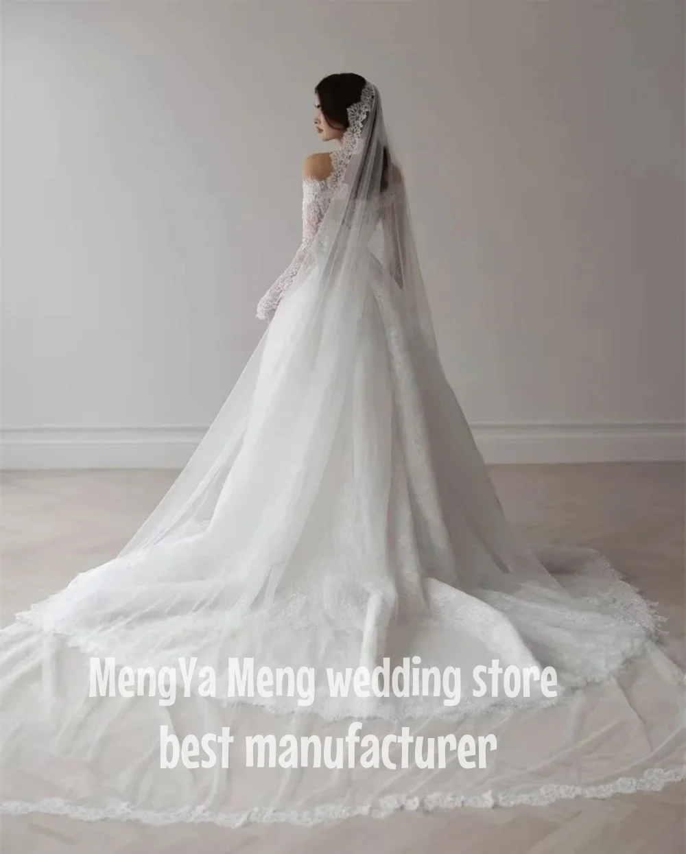 ZHUISHU 2025 ปิดไหล่ชุดแต่งงานลูกไม้ Elegant A Line Sweap Train ชุดเจ้าสาวผู้หญิง Classy ชุดเจ้าสาวที่กําหนดเอง