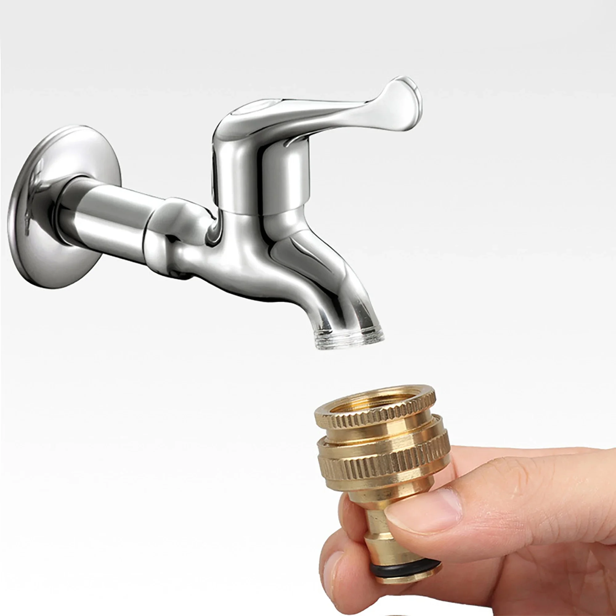 Conector rápido de latón para lavadora, adaptador de riego, accesorios de manguera de agua rápida, rosca de 1/2 \