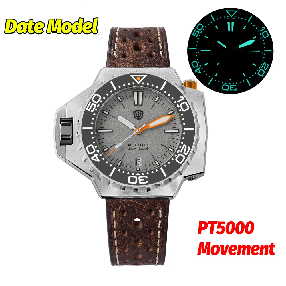 Watchdives WD1968 300M automatisch mechanisch duikhorloge Pt5000/Pt5004 waterdichte keramische bezel BGW9 roestvrijstalen retro horloge