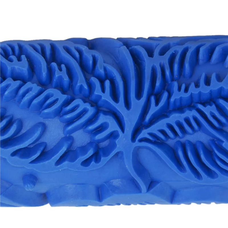 AB35-2Pcs Rolo com padrão floral azul de 15 cm