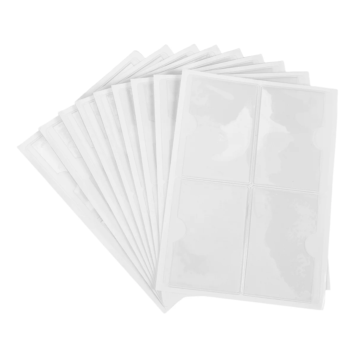 36Pcs Self-Adhesive Label Card Holder Index Pockets Holder 6X8.5cm Clear Plastic Card Holder Adhesive Label Holder