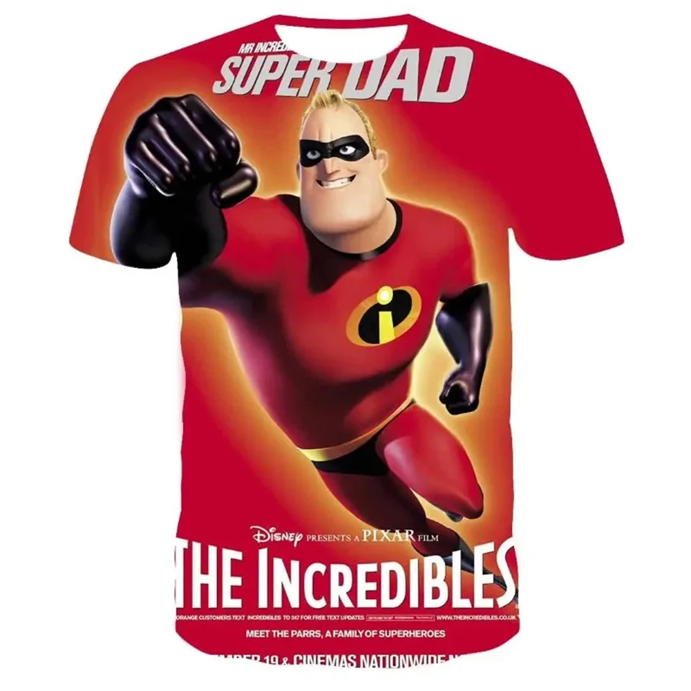 

MINISO The Incredibles 3d Print TShirt Kids Streetwear Short Sleeve Children's Tshirts Boys Girls Tees Men Women Clothing Tops