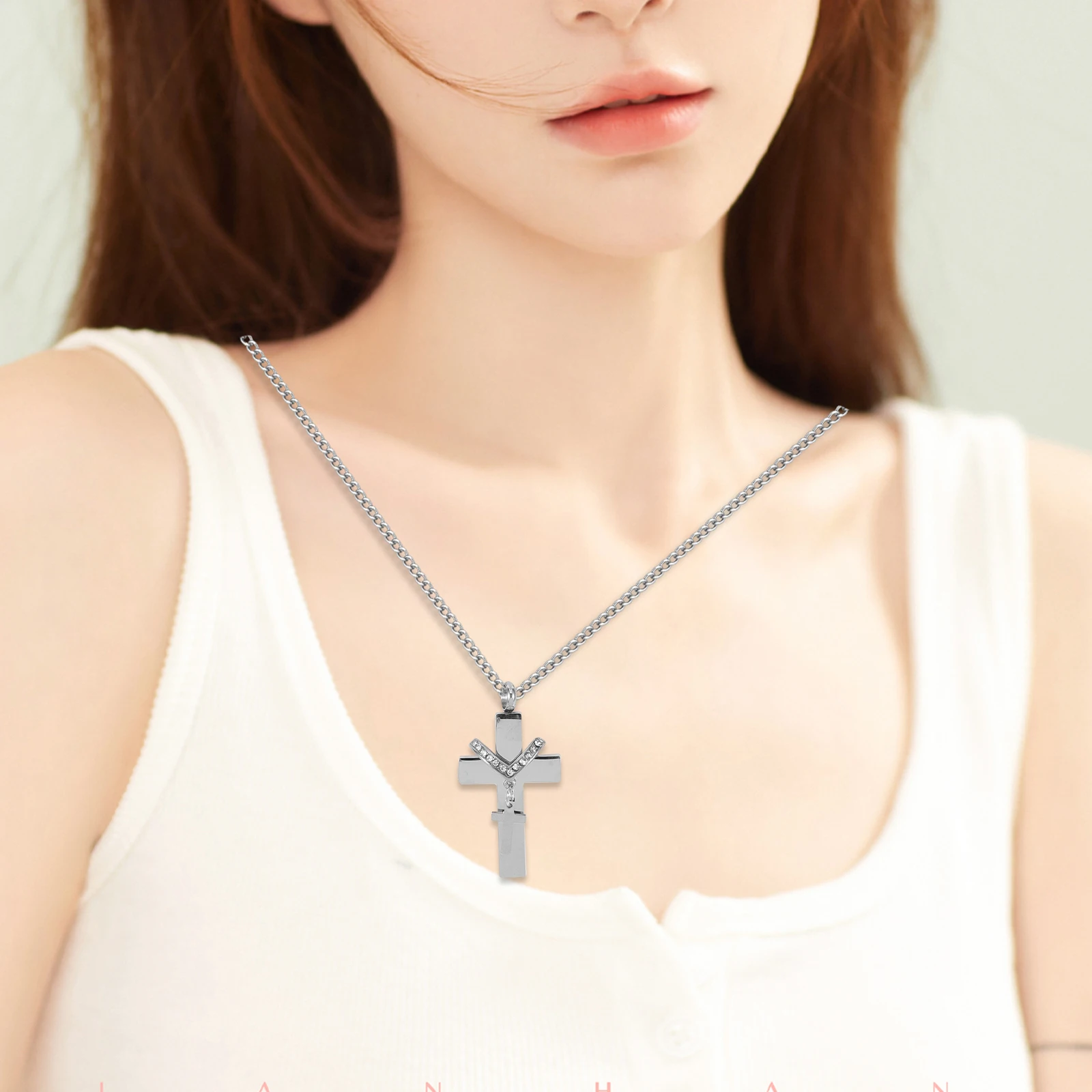 

Pet Memorial Necklace Jewelry for Ashes Cremation Women Bone Neckalce Cat Commemorate
