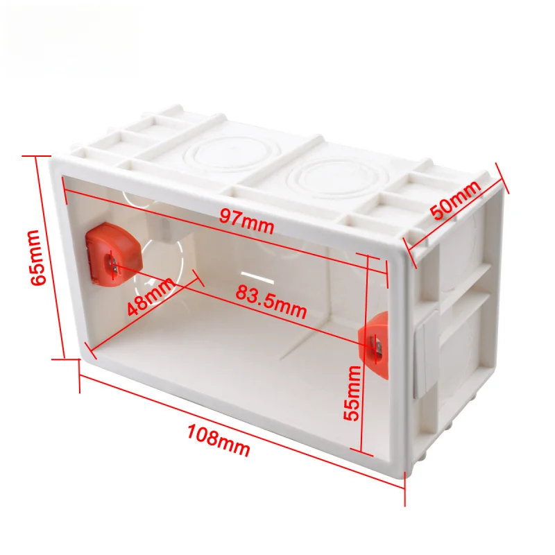 118-Type Premium PVC Flame-Retardant Back Box 2×4 Inch US-Style Universal Recessed Box For Switches & Outlets