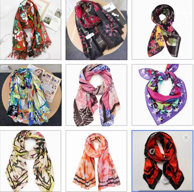 Foreign trade Spain new fashion brand printed colorful leisure shawl scarf