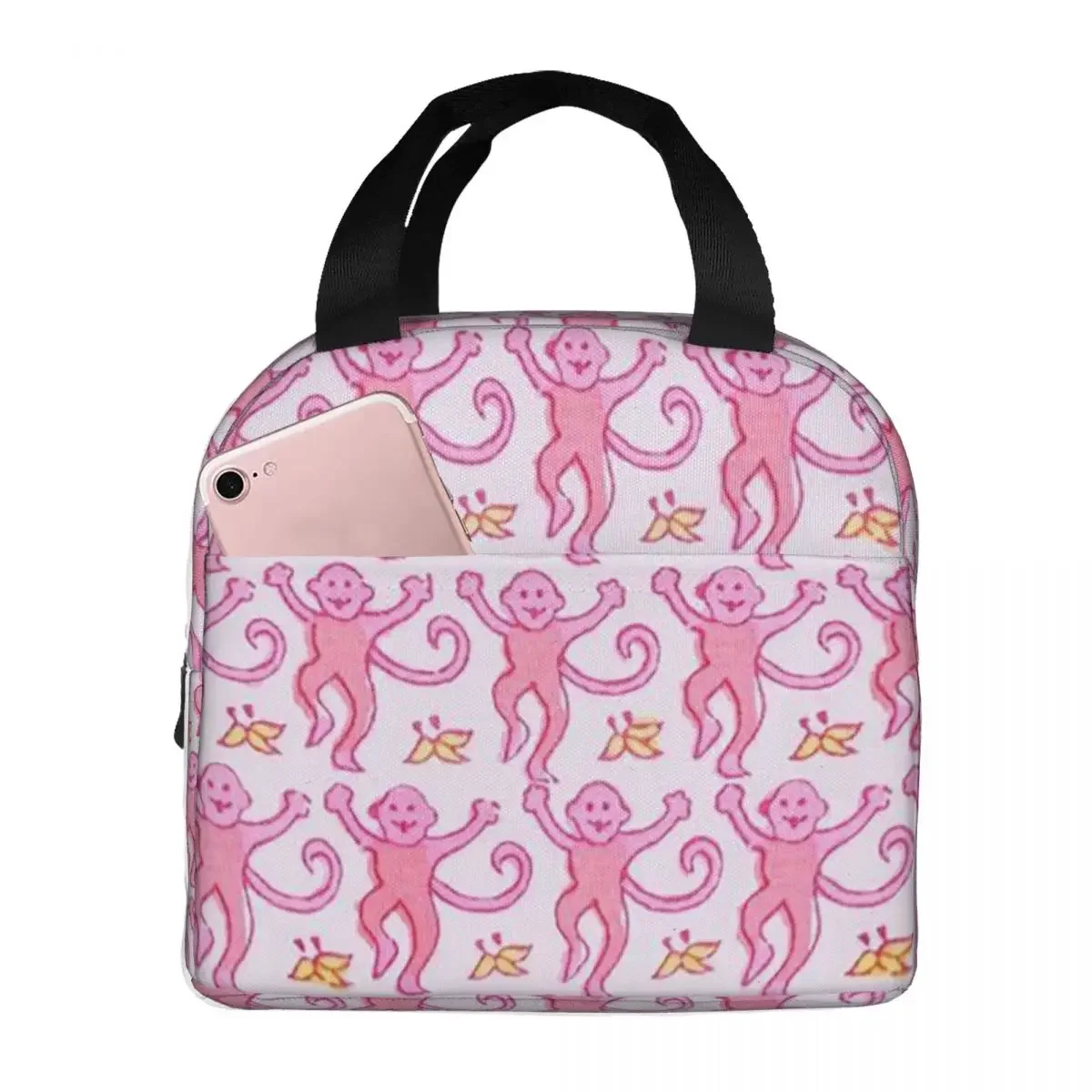 Preppy Roller Monkeys Rabbit Anime Lunch Bags Insulated Bento Box Portable Lunch Tote Resuable Picnic Bags for Woman Girl Travel