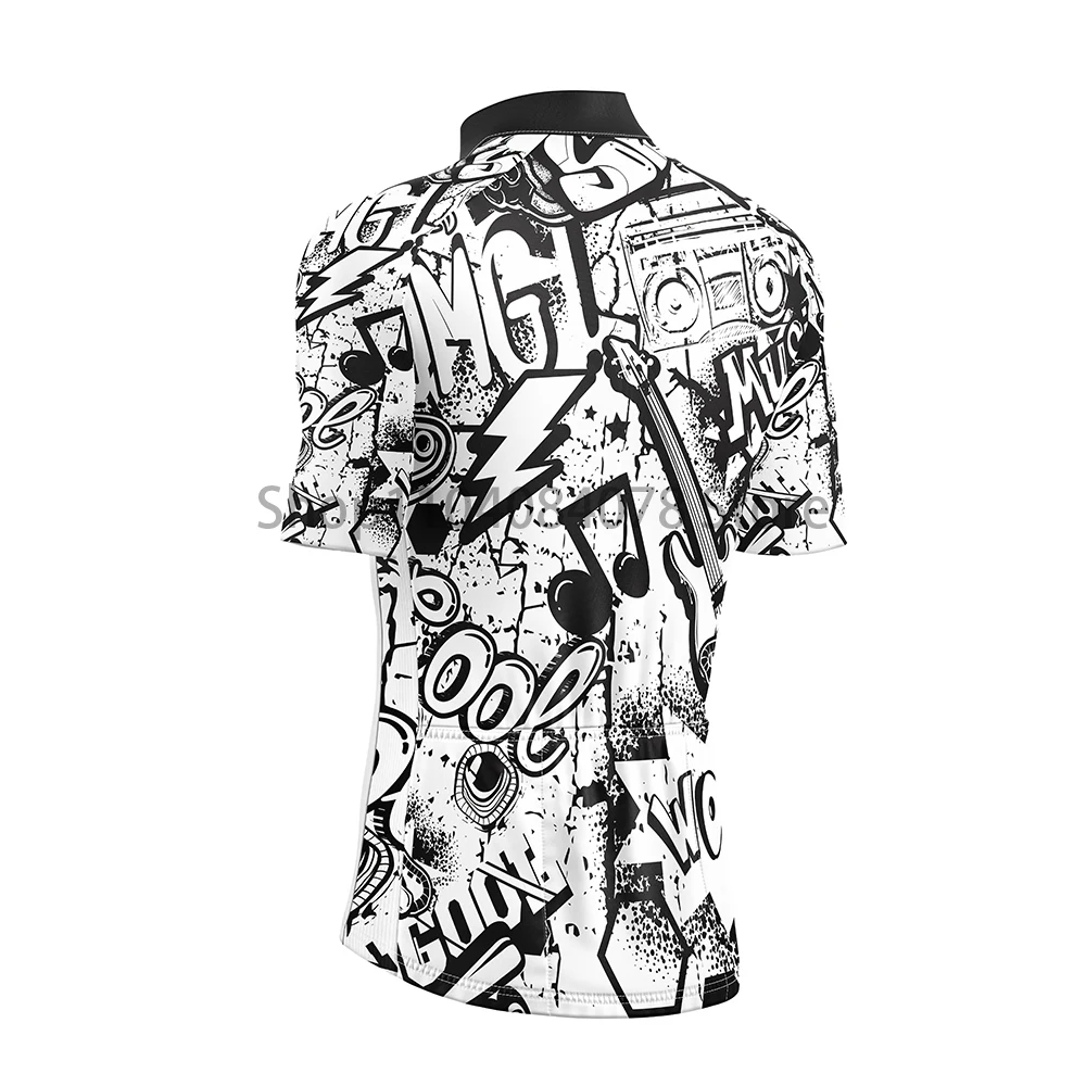 Graffiti and music Original personalized Men\'s Cycling Jersey Bike MTB Quick Dry Bicycle Race Cycling Wear Popular