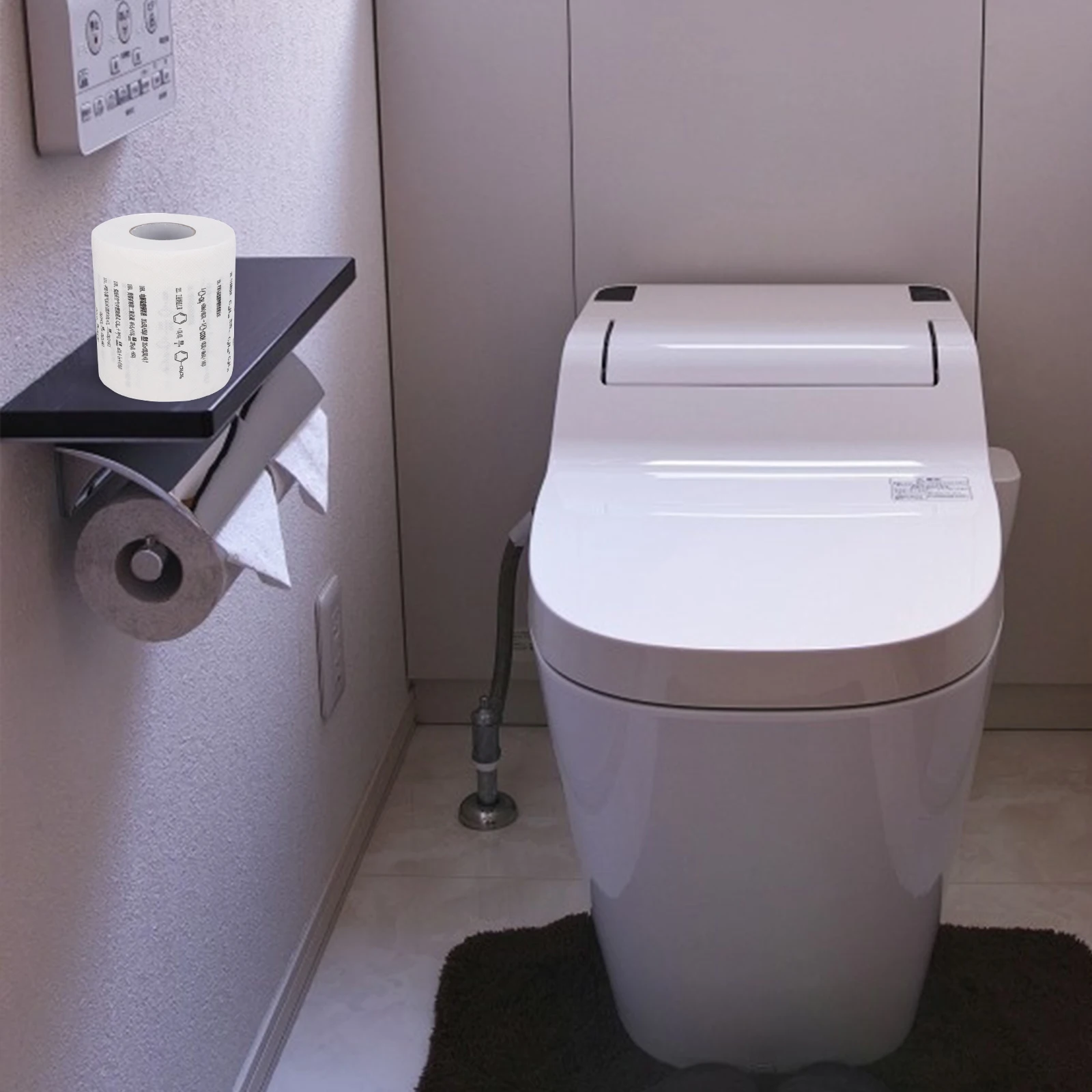 4 لفات من مناديل تواليت مطبوعة بصيغة الفيزياء الكيميائية، ورق منزلي ناعم قوي ماص للديكور المضحك