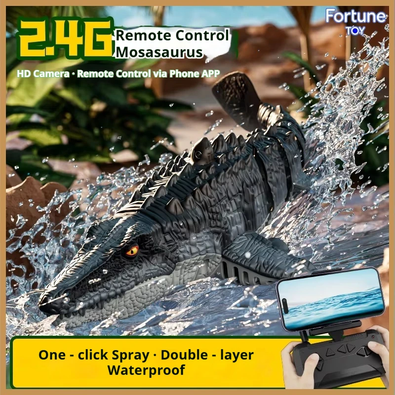 S11 Remote Control Mosasaurus 4Drc Hd Camera Electric Water Spray Waterproof For Pool Lake Outdoor RC On‑Water Model Activity