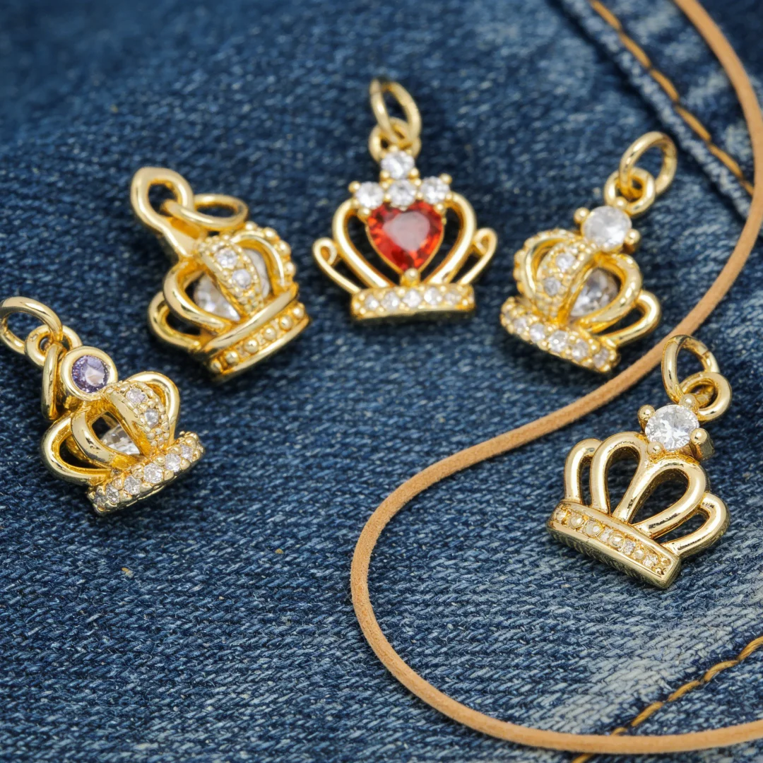 

15 шт. изысканных позолоченных винтажных подвесок-корон, блестящих, полых, для изготовления ювелирных изделий своими руками: ожерелий, браслетов, серег, поделок