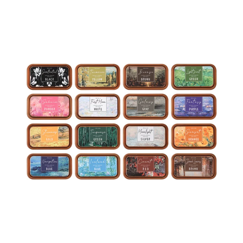 1pc/boxed Ecological cotton notebook ink paste, neutral retro ink paste, ink pad and seal accessories