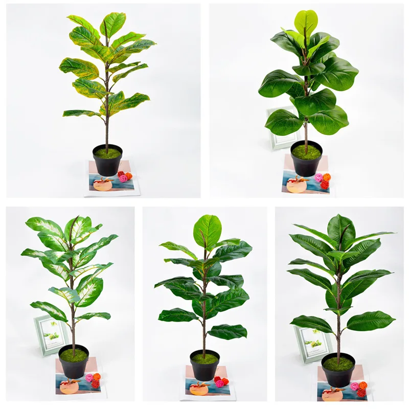 

65 CM Qinye Ficus eucalyptus Green plants Artificial plants Home decor Garden decoration Sham tree Pseudo plant Outdoor garden