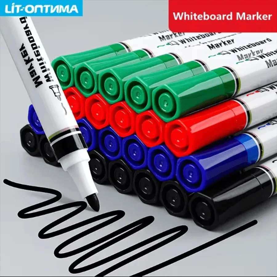 1/4/10pcs Erasable Whiteboard Markers 4 Colors Red Blue Green Black Water-Based Pens for Teaching Writing Office F7932