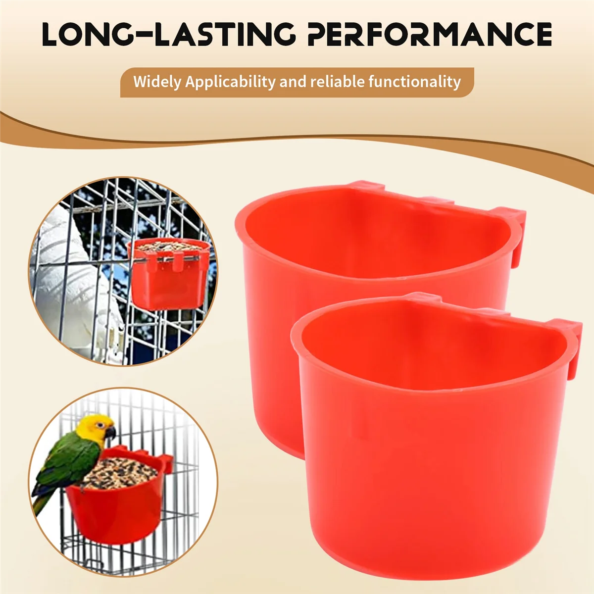 BVBV 20 قطعة مغذيات أرنب الدجاج للقفص ، كوب تغذية مياه الدجاج المعلق ، وعاء بذور مغذيات الطيور البلاستيكية ، تغذية الدجاج