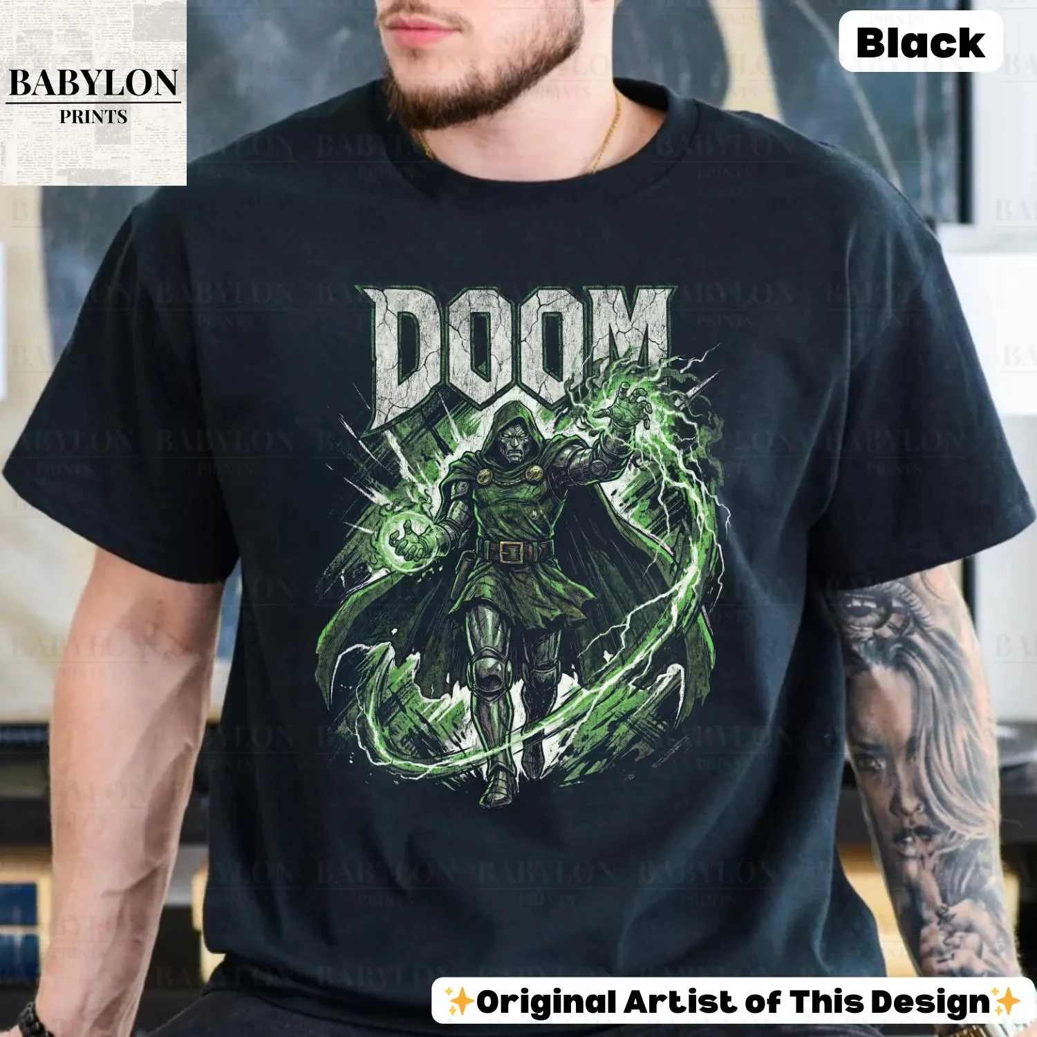 Vintage Doctor Doom Hoodie, Victor Von Doom Villain Graphic T Shirt Unisex Retro Comic Avengers Doomsday Fan Casual Top