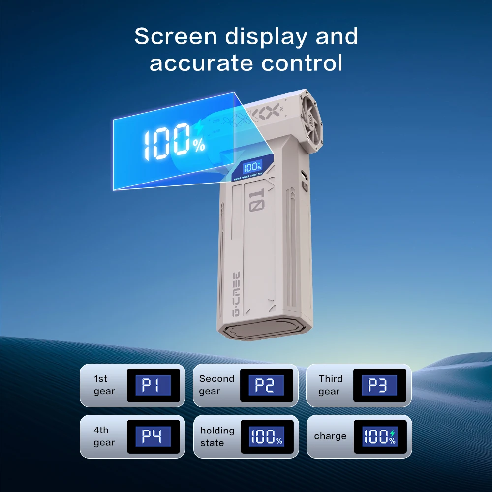 990000 دورة في الدقيقة منفاخ الهواء الكهربائي توربو مروحة نفاثة فرش السيارات عالية السرعة توربو مروحة عنيفة TypeC قابلة للشحن منفاخ غبار قوي #4