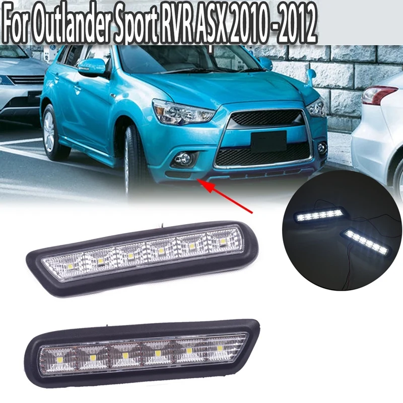 Car Daytime Running Light LED DRL Lamp For Mitsubishi Outlander Sport RVR ASX 2010 2011 2012