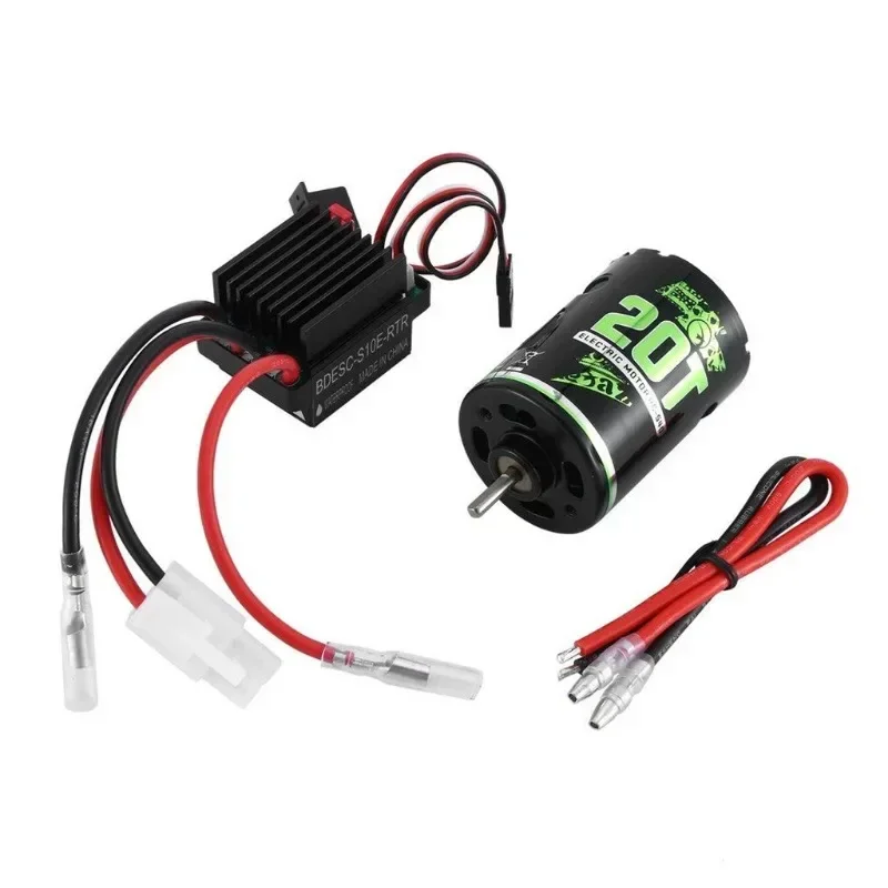 540 Motore Spazzolato RC Crawler Motore 20T 60A ESC Spazzolato Regolatore di Velocità Elettrico 5V/2A BEC per 1/10 RC Auto TRX ASSIALE HSP