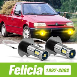 2pcs For Skoda Felicia 1997-2002 LED Fog Light 1998 1999 2000 2001 Accessories