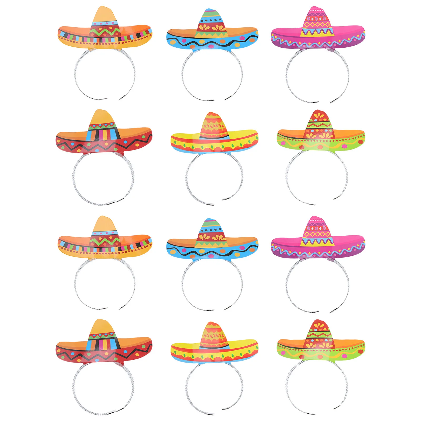 Cabeceros de sombrero de ala ancha Sombrero de paja mexicano Diadema Estilo mixto