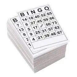 60 Pcs BINGO Cards 1 on Single 60 Sheets 60 Faces & 100 Pcs Bingo Chips Digital Adults & Children entertainment games