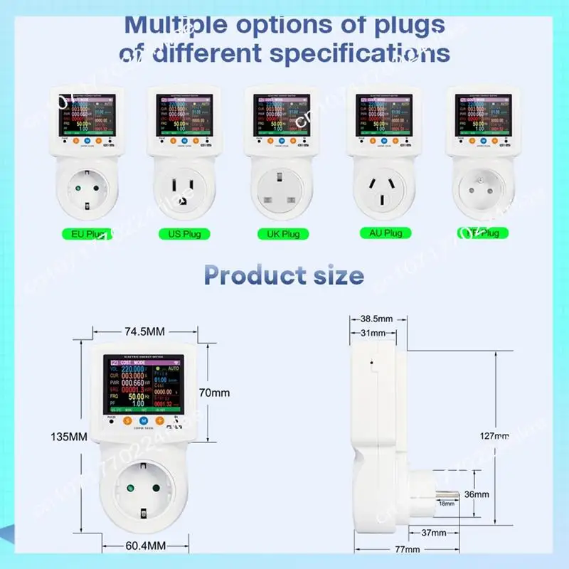 A17Z WIFI Smart Wattmete Digital Power Meter Electricity Energy Meter Voltage Current Protection Timer Switch EU Plug
