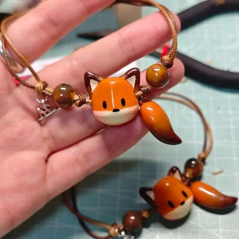 1/3/5 Stück, kreatives, handgefertigtes Armband in Tierform, niedlicher kleiner Fuchs, einzigartiges Accessoire für Damen, ideal für den täglichen Gebrauch, Partys oder als Geschenk. – Detail 6