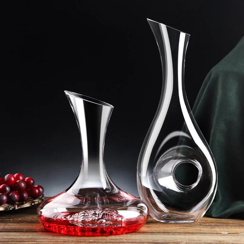 Crystal Glass Wine Decanter Luxury Red Wine Carafe Aerating Decanter with Lid Home Bar Wine Pouring Server - view 2
