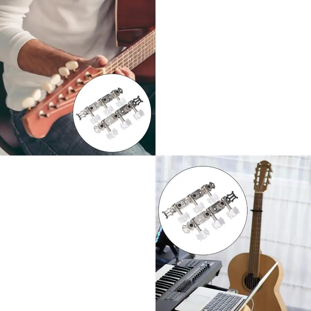 Q39E Guitar String Tunings Pegs Classical Guitar Machine Head Knobs Tunings Left Right Hand Acoustics Guitar Tuner