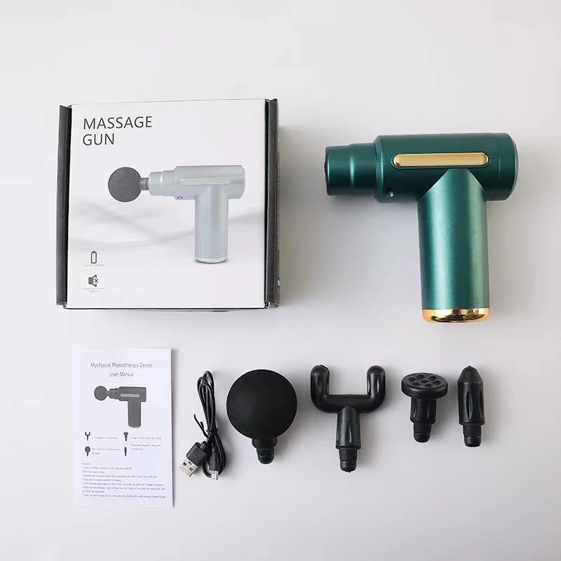 Pistola de Fascia portátil, masajeador de cuerpo, espalda y cuello, pierna, 6 velocidades, carga USB