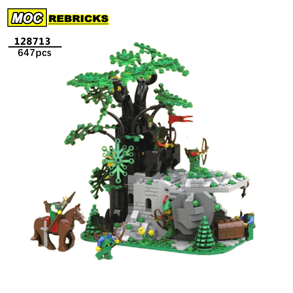 

Street View Architecture Series Castle Forest MOC-128713 Building Block DIY Model Collection Experts Education Brick Toys Gift