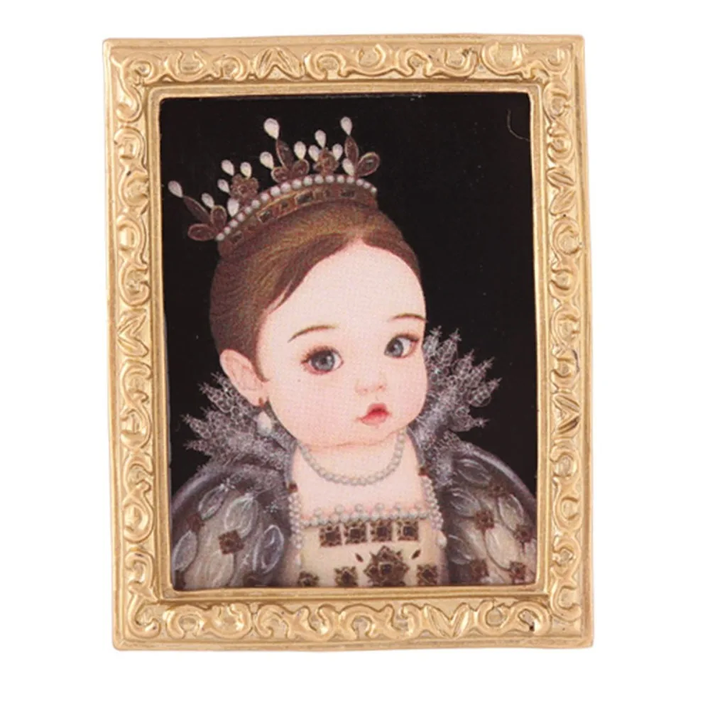 1:12 Dollhouse Miniature Mural Dollhouse Vintage Mini Dollhouse Miniature Oil Painting Kawaii Resin Dollhouse Wall Mural