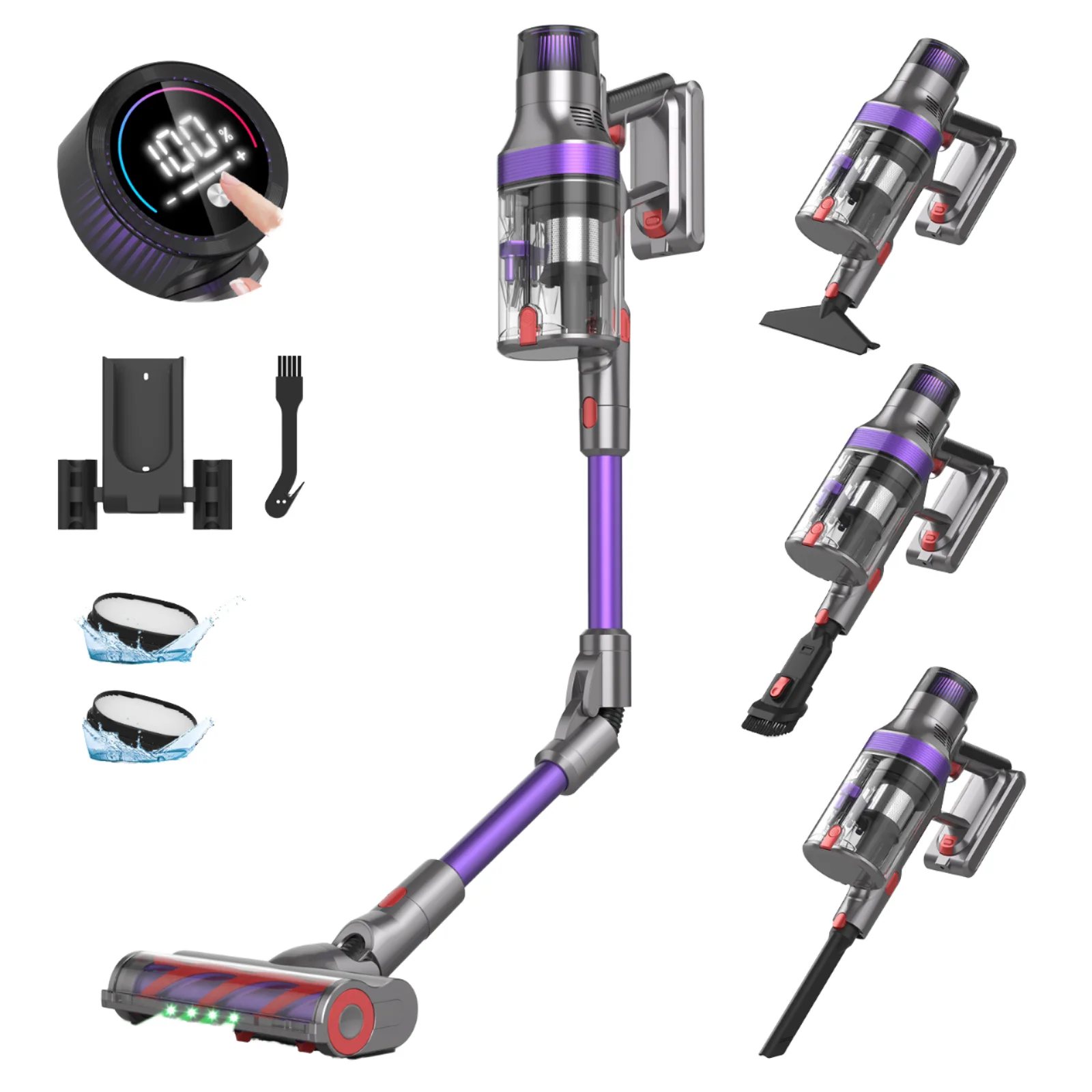 

ONSEN S702 Cordless Handheld Vacuum Cleaner, Cyclone High Suction for Carpet & Home, 2024 New Smart Household Appliance