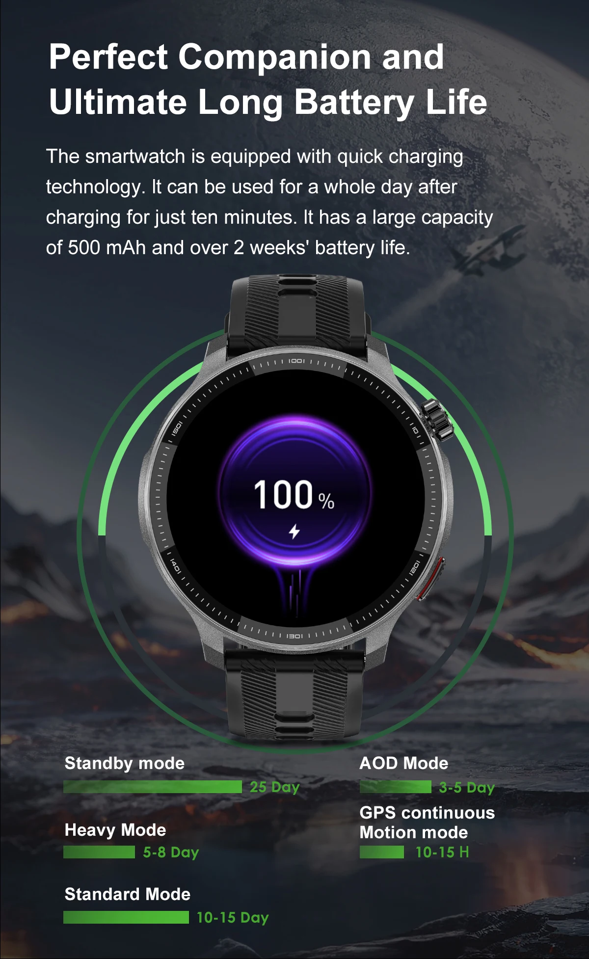 NEUE GPS-Offline-Karten-Smartwatch, 1,43 Zoll AMOLED-Militärsport-Smartwatch, 4 GB Speicher, Video-Player, 30 m, wasserdichtes Schwimmen-Armband – Detail 21