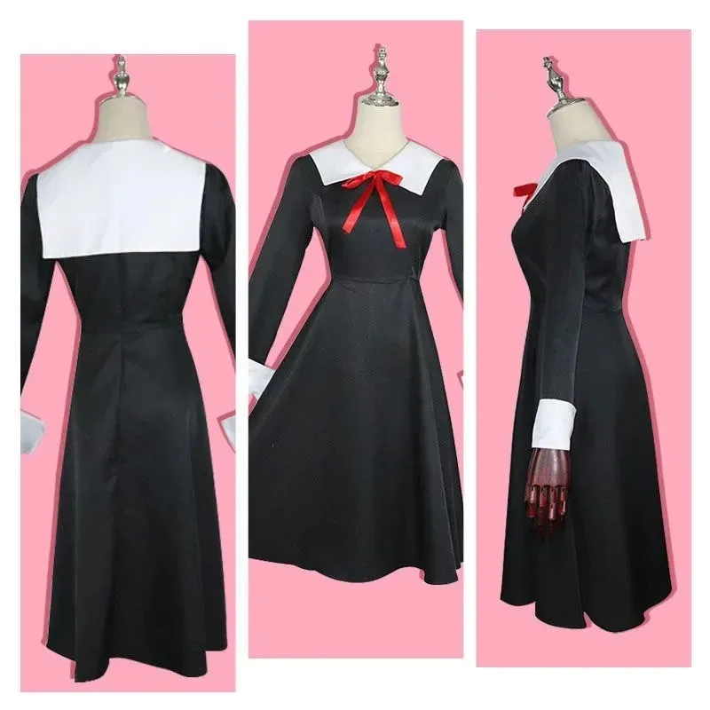 أزياء أنيمي كاغويا-ساما: الحب هو الحرب التأثيرية شينوميا كاغويا فوجيوارا تشيكا أزياء موحدة أغطية الرأس الجوارب مجموعة كاملة فستان الكرنفال