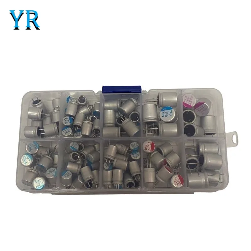 115PCS 10Values Solid Electrolytic Capacitor Super Low ESR 2.5V 4V 6.3V 16V  100UF 270UF 470UF 560UF 820UF 1000UF 1500UF