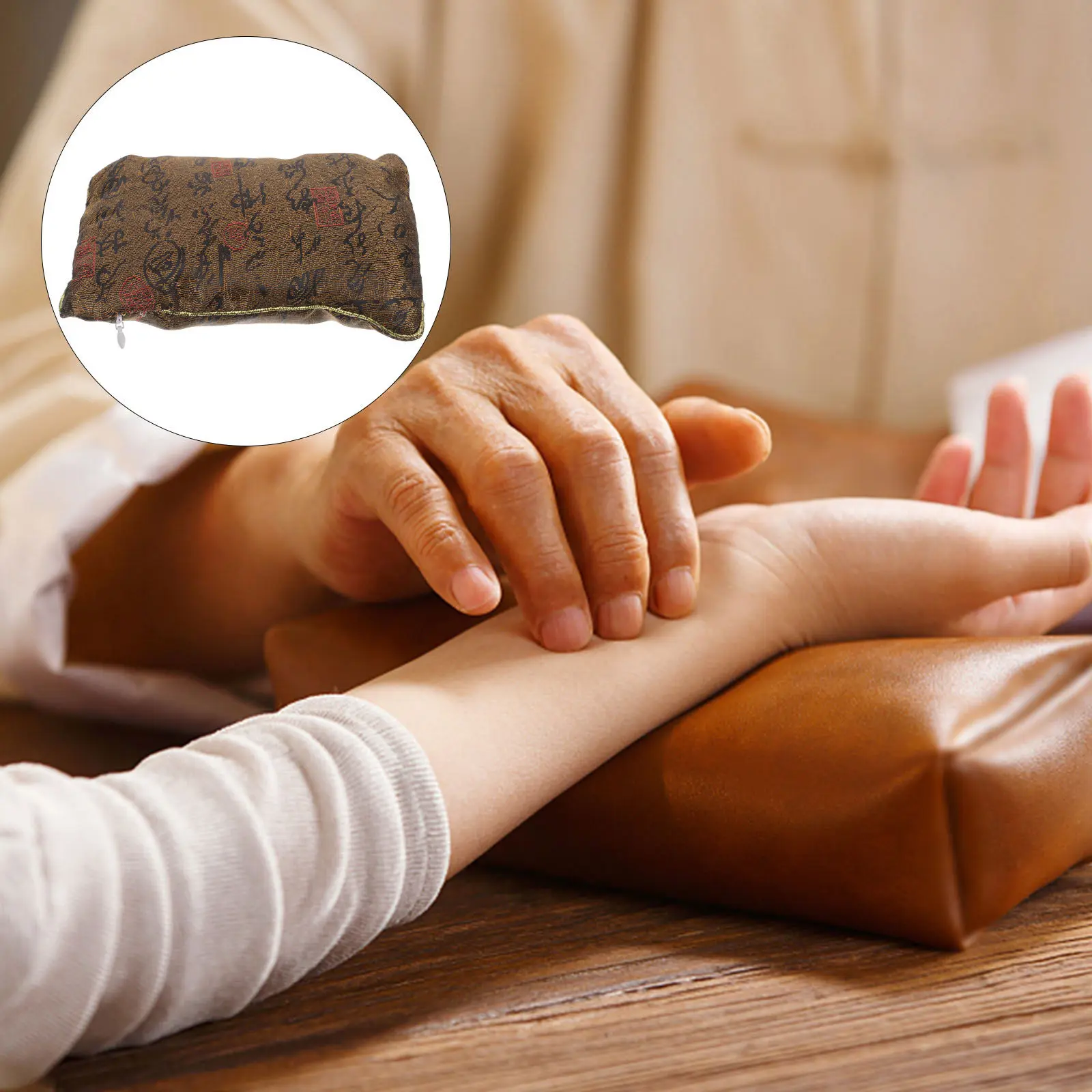 Pulse Diagnostic Pillow Compact Buckwheat Cloth Comfortable Hand Rest Pad Professional Pulse Cushion Clinic Wrist Pillow
