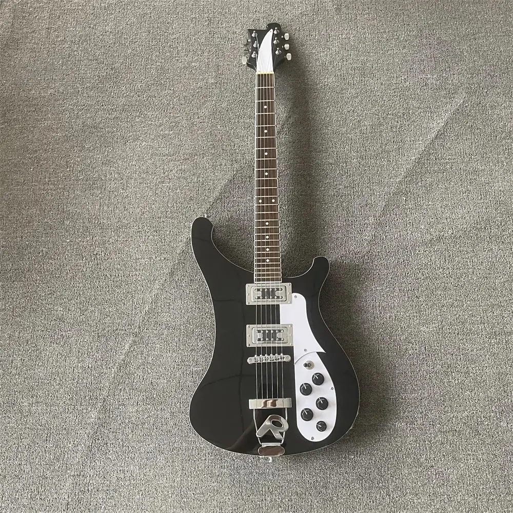 In stock The 6-string Riker  bass is black body with silver accessories all over guitars guitarra