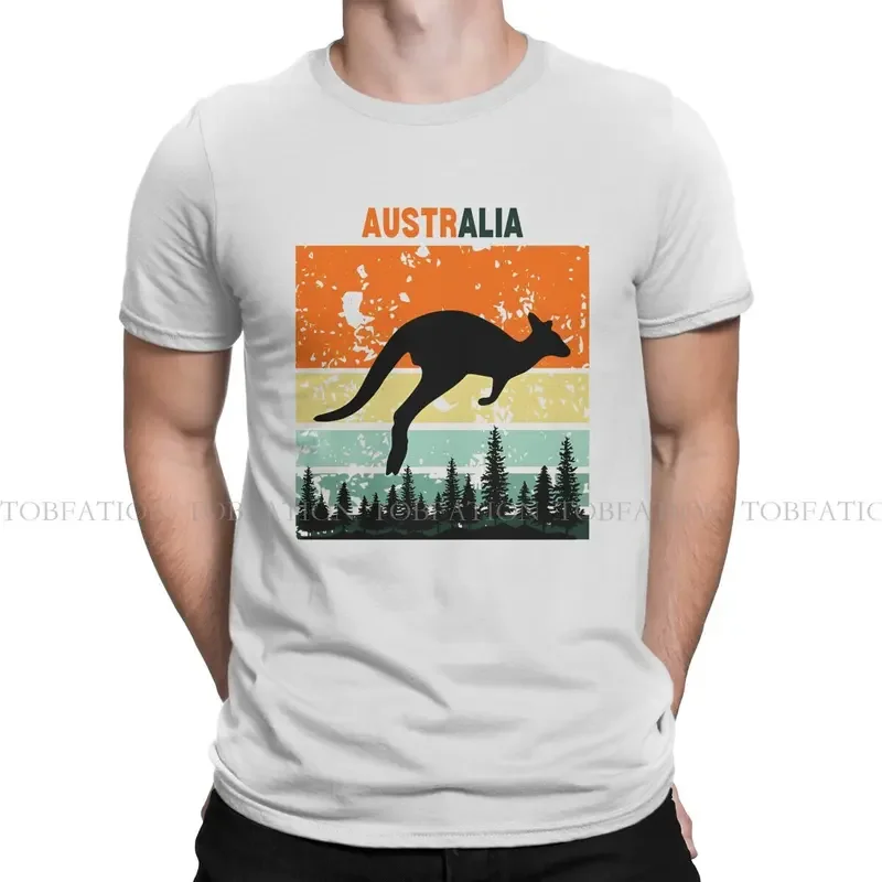 Y2K Kangaroo Crewneck T-Shirts Australia Day Personalize Homme T Shirt New Trend Clothing 6XL