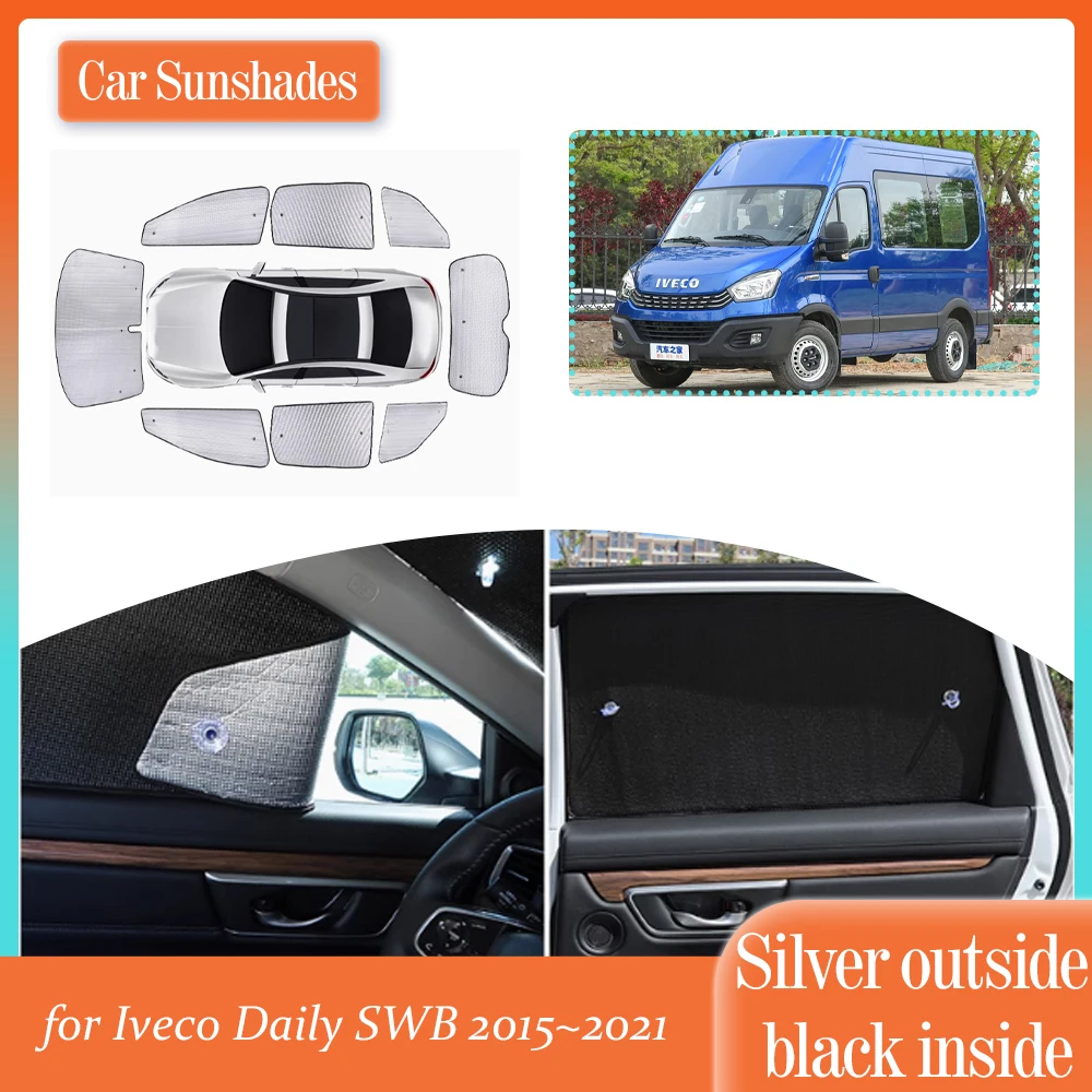 

Автомобильный солнцезащитный козырек для Iveco Daily SWB 2015 ~ 2021 2016, солнцезащитный козырек для окон, занавеска на лобовое стекло, накладка, теплоизоляционная часть, аксессуары