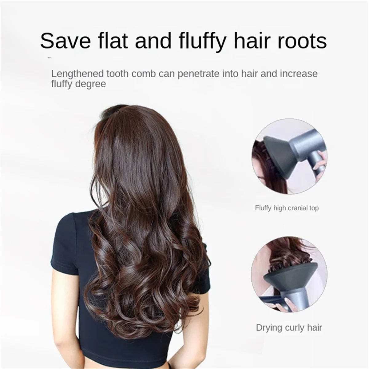 สําหรับเครื่องเป่าผม Laifen LF03/SE Laifen Diffusion Perm Curling Air หัวฉีดอุปกรณ์เสริมสีม่วง