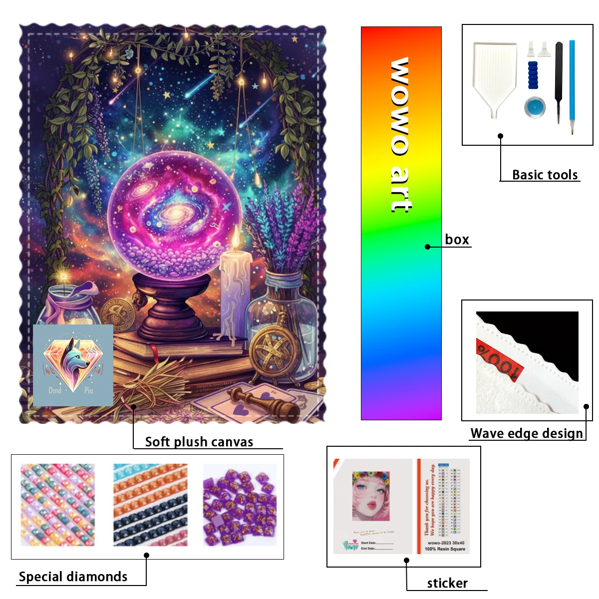 

【Piu Diamond Art】Bola mágica Crystal AB Rhinestone FD Rhinestone Perfect Resin Diamond