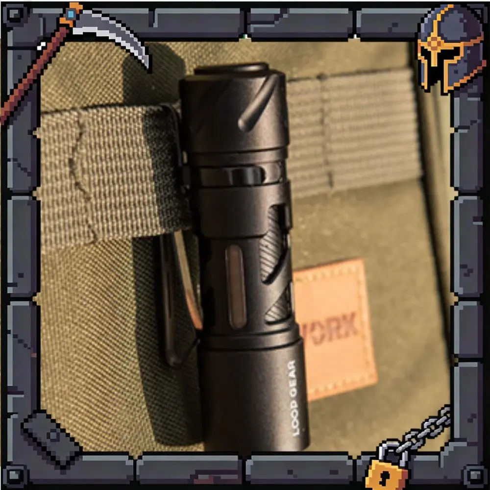 LOOP GEAR SK03 RGB Multi 1000LM EDC Flashlight AA/USB-C Compact Ultra Bright Long Range Outdoor Charging Durable Flashlight