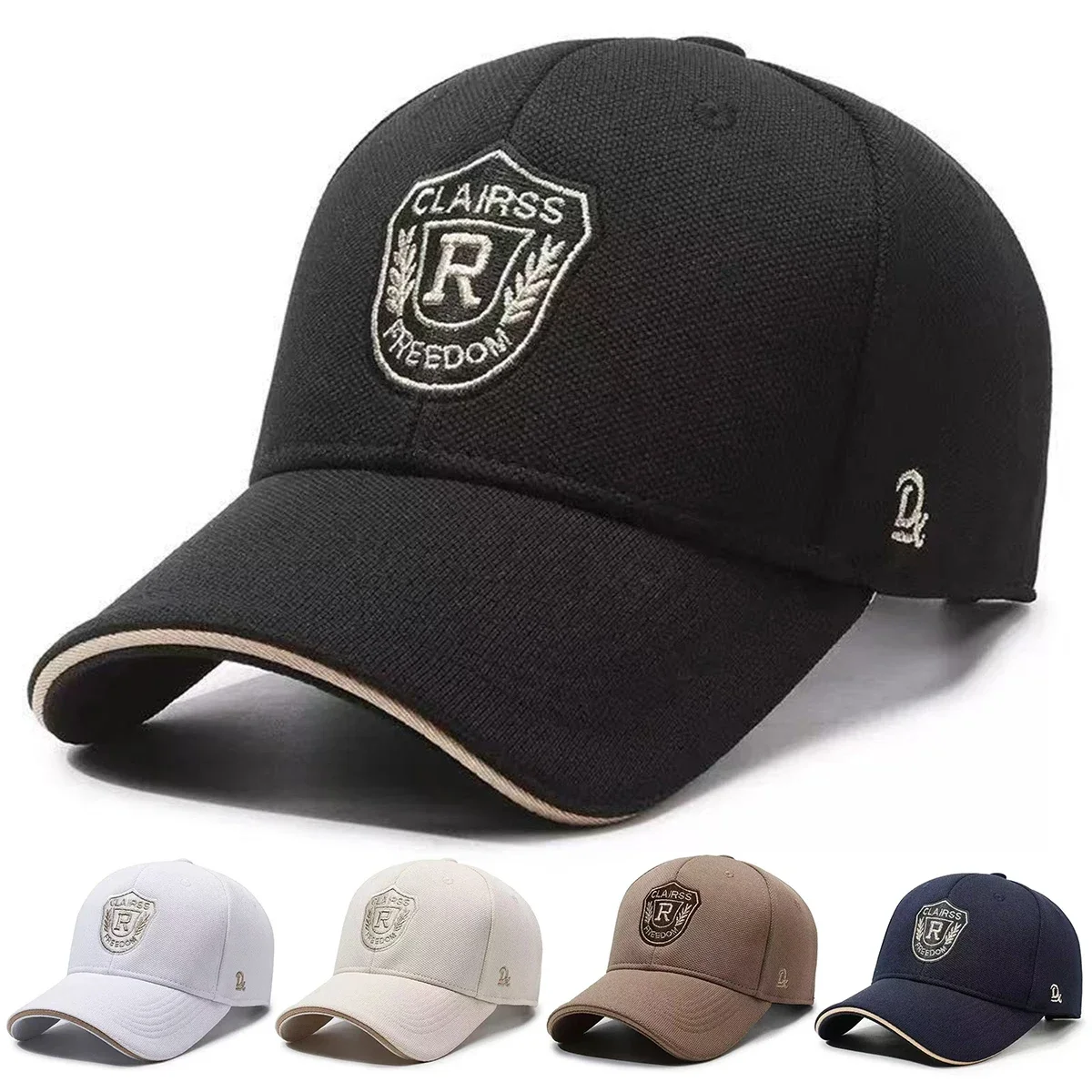 Unisex CLAIRSS R FREEDOM Letter Embroidery Baseball Caps Spring Autumn Outdoor Adjustable Casual Hats Sunscreen Hat Sports Cap