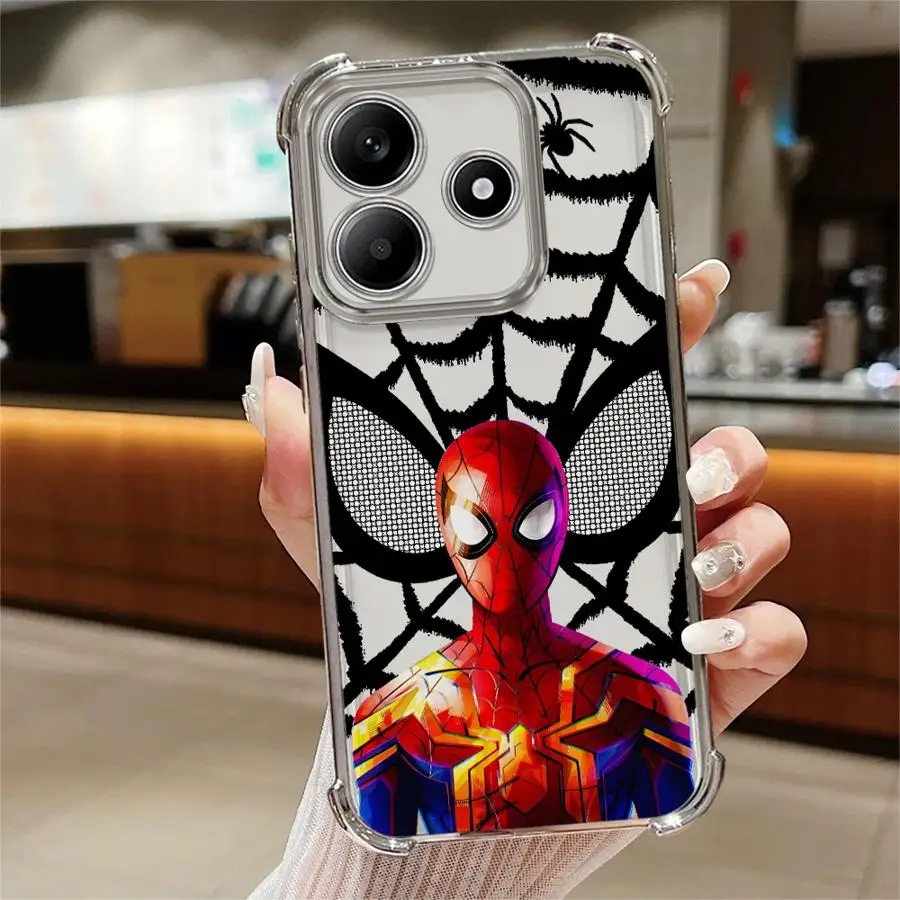 حافظة لهاتف شاومي ريدمي نوت 11 12 13 10 برو 11s 14 Pro Plus 10 Lite 10s 9S من Marvel Cartoon Spiderman