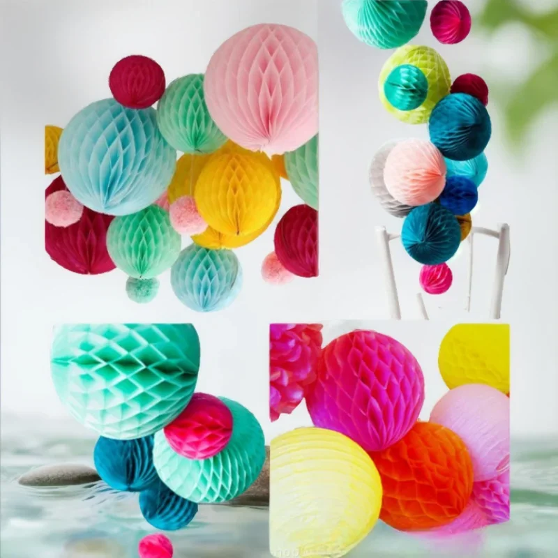 1pc10/15/20/25/30cm waben ball papier blume laterne ball hochzeit party kid geburtstag party weihnachten dekoration baby zeigen artikel