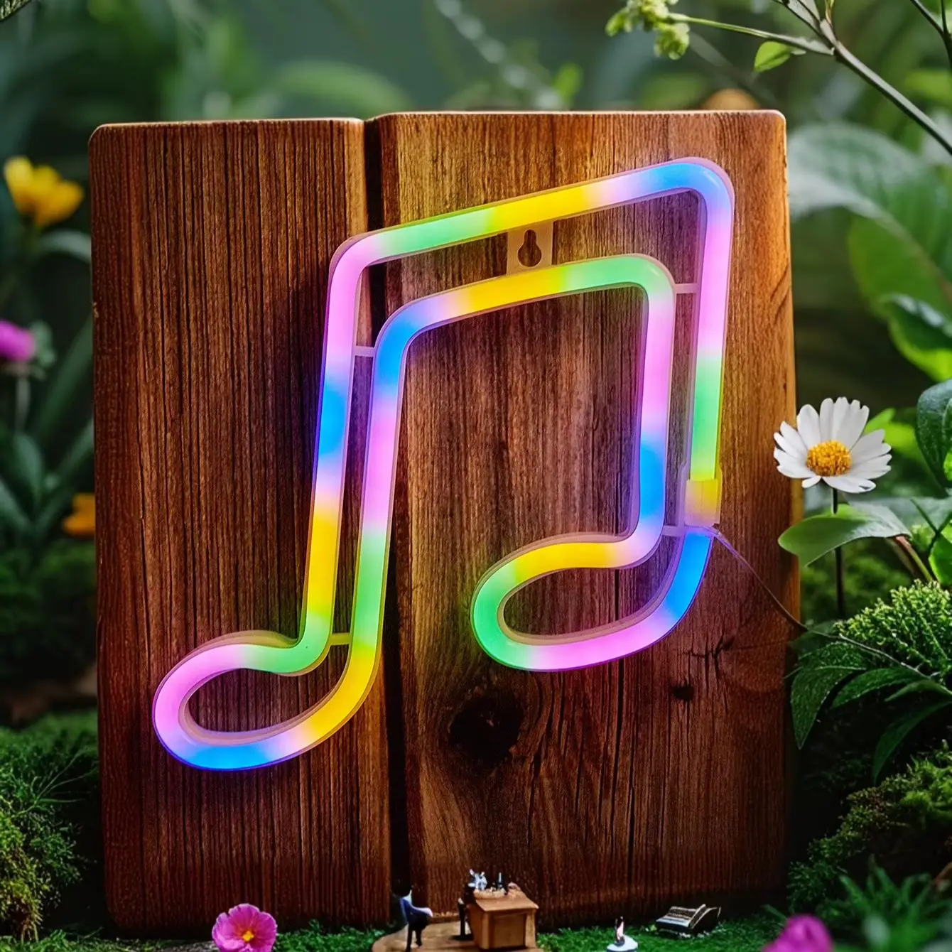 1 Pack, Cool musical note Neon Light, Battery/USB Powered, Game Room Bedroom Party, Wedding Girl Boy Room Decor Light, Birthday
